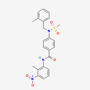 N-(2-methyl-3-nitrophenyl)-4-[(2-methylphenyl)methyl-methylsulfonylamino]benzamide