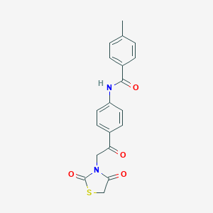 N-{4-[(2,4-dioxo-1,3-thiazolidin-3-yl)acetyl]phenyl}-4-methylbenzamide
