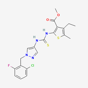 methyl 2-[({[1-(2-chloro-6-fluorobenzyl)-1H-pyrazol-4-yl]amino}carbonothioyl)amino]-4-ethyl-5-methyl-3-thiophenecarboxylate