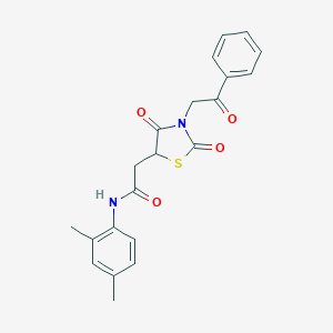 N-(2,4-dimethylphenyl)-2-[2,4-dioxo-3-(2-oxo-2-phenylethyl)-1,3-thiazolidin-5-yl]acetamide