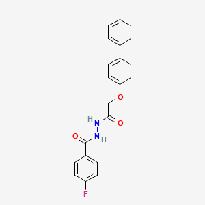 N'-[(4-biphenylyloxy)acetyl]-4-fluorobenzohydrazide