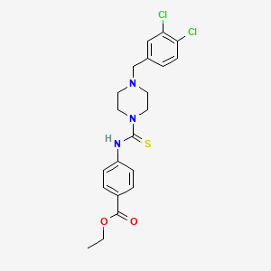 ethyl 4-({[4-(3,4-dichlorobenzyl)-1-piperazinyl]carbonothioyl}amino)benzoate