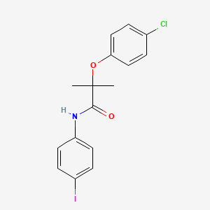 2-(4-chlorophenoxy)-N-(4-iodophenyl)-2-methylpropanamide