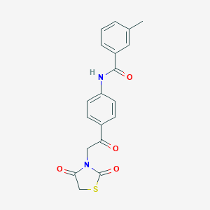 N-{4-[(2,4-dioxo-1,3-thiazolidin-3-yl)acetyl]phenyl}-3-methylbenzamide