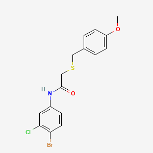 N-(4-bromo-3-chlorophenyl)-2-[(4-methoxybenzyl)thio]acetamide