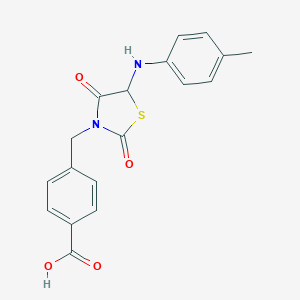4-((2,4-Dioxo-5-(p-tolylamino)thiazolidin-3-yl)methyl)benzoic acid