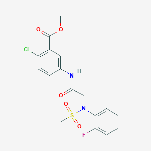 methyl 2-chloro-5-{[N-(2-fluorophenyl)-N-(methylsulfonyl)glycyl]amino}benzoate