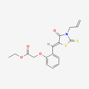 ethyl {2-[(3-allyl-4-oxo-2-thioxo-1,3-thiazolidin-5-ylidene)methyl]phenoxy}acetate