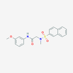 N~1~-(3-methoxyphenyl)-N~2~-methyl-N~2~-(2-naphthylsulfonyl)glycinamide