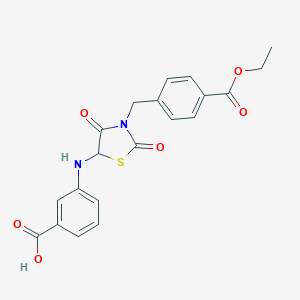 3-({3-[4-(Ethoxycarbonyl)benzyl]-2,4-dioxo-1,3-thiazolidin-5-yl}amino)benzoic acid
