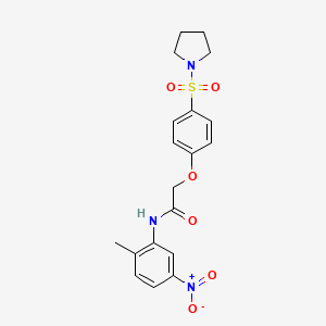 N-(2-methyl-5-nitrophenyl)-2-[4-(1-pyrrolidinylsulfonyl)phenoxy]acetamide