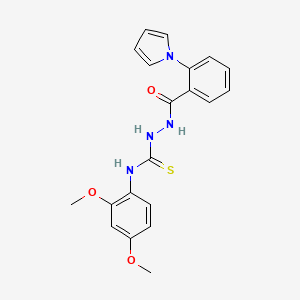 N-(2,4-dimethoxyphenyl)-2-[2-(1H-pyrrol-1-yl)benzoyl]hydrazinecarbothioamide