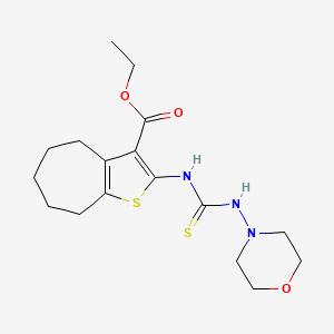 ethyl 2-{[(4-morpholinylamino)carbonothioyl]amino}-5,6,7,8-tetrahydro-4H-cyclohepta[b]thiophene-3-carboxylate