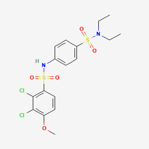 2,3-dichloro-N-{4-[(diethylamino)sulfonyl]phenyl}-4-methoxybenzenesulfonamide