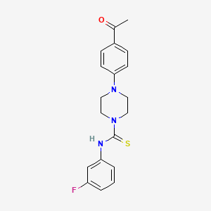 4-(4-acetylphenyl)-N-(3-fluorophenyl)-1-piperazinecarbothioamide