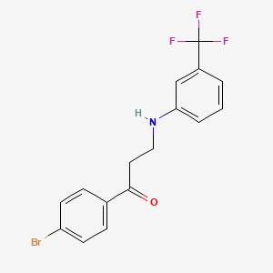 1-(4-Bromophenyl)-3-[3-(trifluoromethyl)anilino]propan-1-one