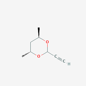 molecular formula C8H12O2 B035251 (4R,6R)-2-Ethynyl-4,6-dimethyl-1,3-dioxane CAS No. 102340-79-4
