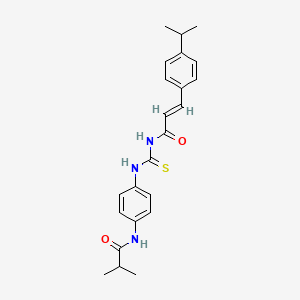 N-({[4-(isobutyrylamino)phenyl]amino}carbonothioyl)-3-(4-isopropylphenyl)acrylamide