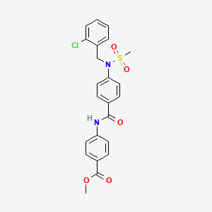 molecular formula C23H21ClN2O5S B3525110 methyl 4-({4-[(2-chlorobenzyl)(methylsulfonyl)amino]benzoyl}amino)benzoate 