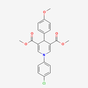 molecular formula C22H20ClNO5 B3525184 dimethyl 1-(4-chlorophenyl)-4-(4-methoxyphenyl)-1,4-dihydro-3,5-pyridinedicarboxylate 