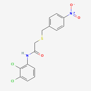 molecular formula C15H12Cl2N2O3S B3525196 N-(2,3-dichlorophenyl)-2-[(4-nitrobenzyl)thio]acetamide 