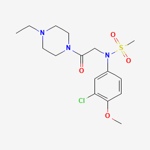 N-(3-chloro-4-methoxyphenyl)-N-[2-(4-ethyl-1-piperazinyl)-2-oxoethyl]methanesulfonamide