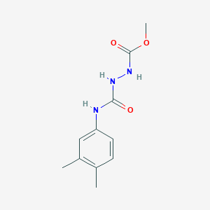 molecular formula C11H15N3O3 B3525247 methyl 2-{[(3,4-dimethylphenyl)amino]carbonyl}hydrazinecarboxylate 