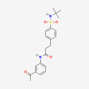 N-(3-acetylphenyl)-3-[4-(tert-butylsulfamoyl)phenyl]propanamide