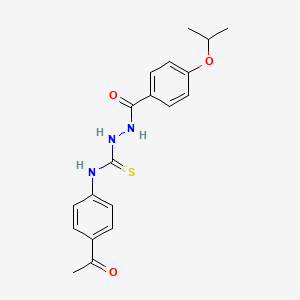 N-(4-acetylphenyl)-2-(4-isopropoxybenzoyl)hydrazinecarbothioamide