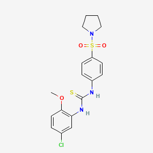 N-(5-chloro-2-methoxyphenyl)-N'-[4-(1-pyrrolidinylsulfonyl)phenyl]thiourea