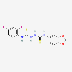 N-1,3-benzodioxol-5-yl-N'-(2,4-difluorophenyl)-1,2-hydrazinedicarbothioamide