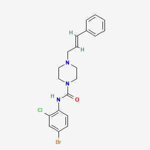 N-(4-bromo-2-chlorophenyl)-4-[(2E)-3-phenylprop-2-en-1-yl]piperazine-1-carboxamide