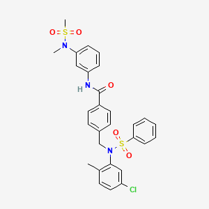 4-{[(5-chloro-2-methylphenyl)(phenylsulfonyl)amino]methyl}-N-{3-[methyl(methylsulfonyl)amino]phenyl}benzamide