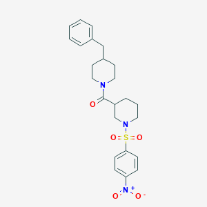 molecular formula C24H29N3O5S B352537 (4-Benzylpiperidin-1-yl){1-[(4-nitrophenyl)sulfonyl]piperidin-3-yl}methanone CAS No. 524675-54-5