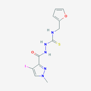 N-(2-furylmethyl)-2-[(4-iodo-1-methyl-1H-pyrazol-3-yl)carbonyl]hydrazinecarbothioamide