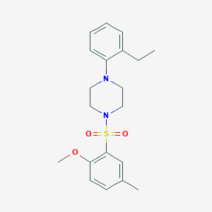 molecular formula C20H26N2O3S B3525387 1-(2-Ethylphenyl)-4-(2-methoxy-5-methylphenyl)sulfonylpiperazine 