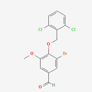 3-bromo-4-[(2,6-dichlorobenzyl)oxy]-5-methoxybenzaldehyde