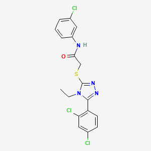 N-(3-chlorophenyl)-2-{[5-(2,4-dichlorophenyl)-4-ethyl-4H-1,2,4-triazol-3-yl]thio}acetamide