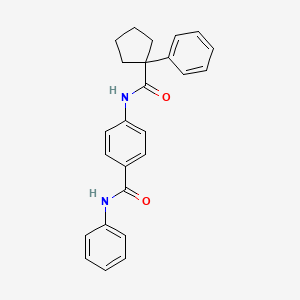 N-phenyl-4-[(1-phenylcyclopentanecarbonyl)amino]benzamide