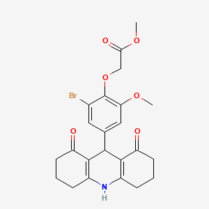 methyl [2-bromo-4-(1,8-dioxo-1,2,3,4,5,6,7,8,9,10-decahydro-9-acridinyl)-6-methoxyphenoxy]acetate