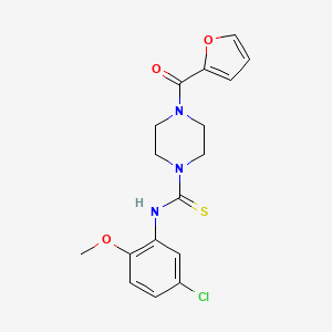 molecular formula C17H18ClN3O3S B3525424 N-(5-chloro-2-methoxyphenyl)-4-(2-furoyl)-1-piperazinecarbothioamide 