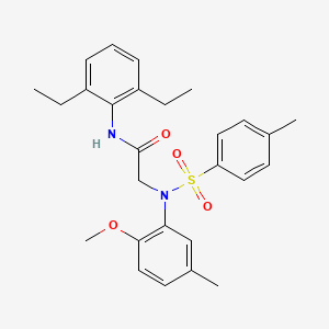 N~1~-(2,6-diethylphenyl)-N~2~-(2-methoxy-5-methylphenyl)-N~2~-[(4-methylphenyl)sulfonyl]glycinamide