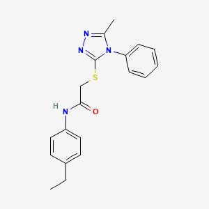 N-(4-ethylphenyl)-2-[(5-methyl-4-phenyl-1,2,4-triazol-3-yl)sulfanyl]acetamide