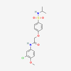 N-(3-chloro-4-methoxyphenyl)-2-[4-(propan-2-ylsulfamoyl)phenoxy]acetamide