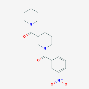 molecular formula C18H23N3O4 B352546 [1-(3-Nitrobenzoyl)piperidin-3-yl]-piperidin-1-ylmethanone CAS No. 524058-35-3