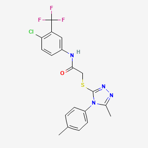 N-[4-chloro-3-(trifluoromethyl)phenyl]-2-{[5-methyl-4-(4-methylphenyl)-4H-1,2,4-triazol-3-yl]thio}acetamide