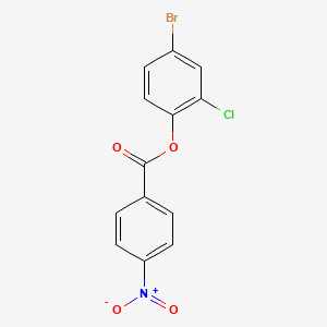 molecular formula C13H7BrClNO4 B3525475 4-bromo-2-chlorophenyl 4-nitrobenzoate 