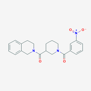 molecular formula C22H23N3O4 B352550 3,4-dihydroisoquinolin-2(1H)-yl{1-[(3-nitrophenyl)carbonyl]piperidin-3-yl}methanone CAS No. 524058-37-5