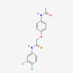 molecular formula C16H14Cl2N2O3 B3525529 2-[4-(acetylamino)phenoxy]-N-(3,4-dichlorophenyl)acetamide 