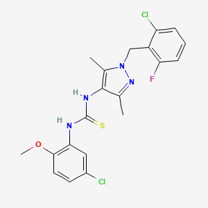 N-[1-(2-chloro-6-fluorobenzyl)-3,5-dimethyl-1H-pyrazol-4-yl]-N'-(5-chloro-2-methoxyphenyl)thiourea